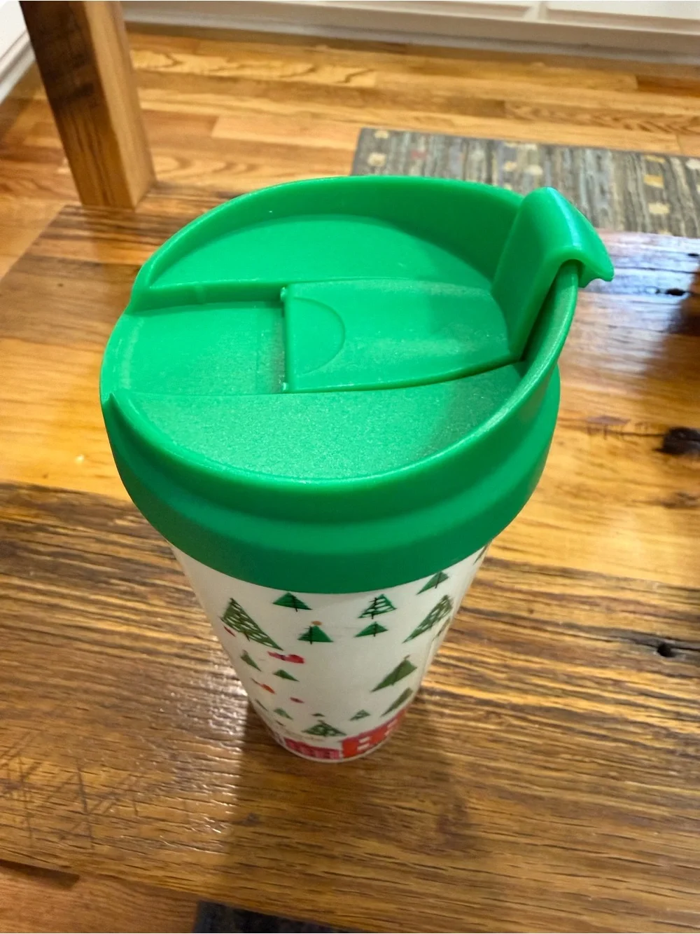 Kate Spade New York Christmas Travel Tumbler with Green Lid